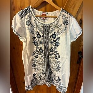 Johnny Was Vintage Inspired Linen Tunic